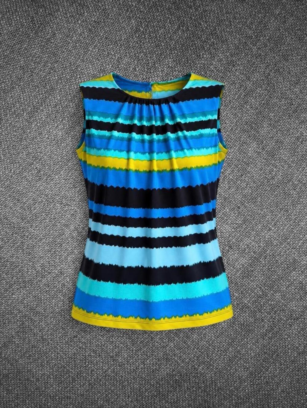 Calvin Klein Multicolor Striped Sleeveless Blouse S/M